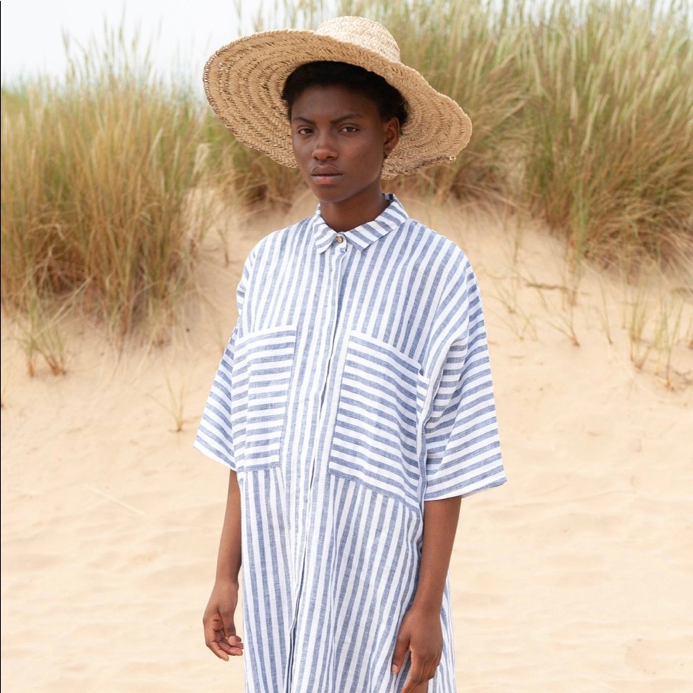 Beaumont Organics striped linen blouse